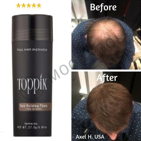 Bộ sản phẩm Toppik Hair  làm dày tóc, che tóc thưa hói chính hãng