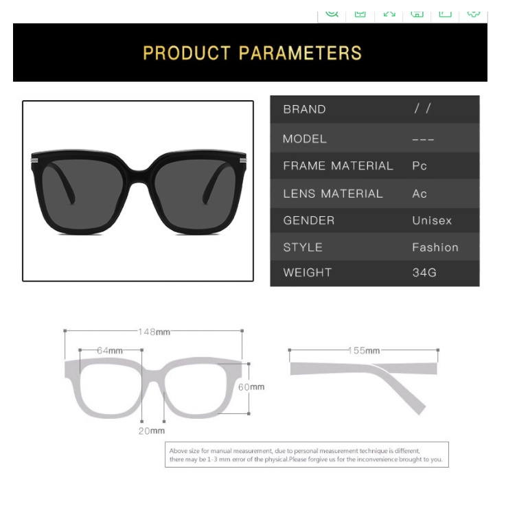 Kính Mát Chống Tia UV400 Thời Trang Dành Cho Nam Và Nữ