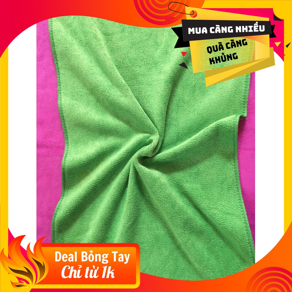 [RẺ ĐẸP] Khăn lau microfiber chuyên dụng 30x50 lau bàn, lau kính, lau ô tô