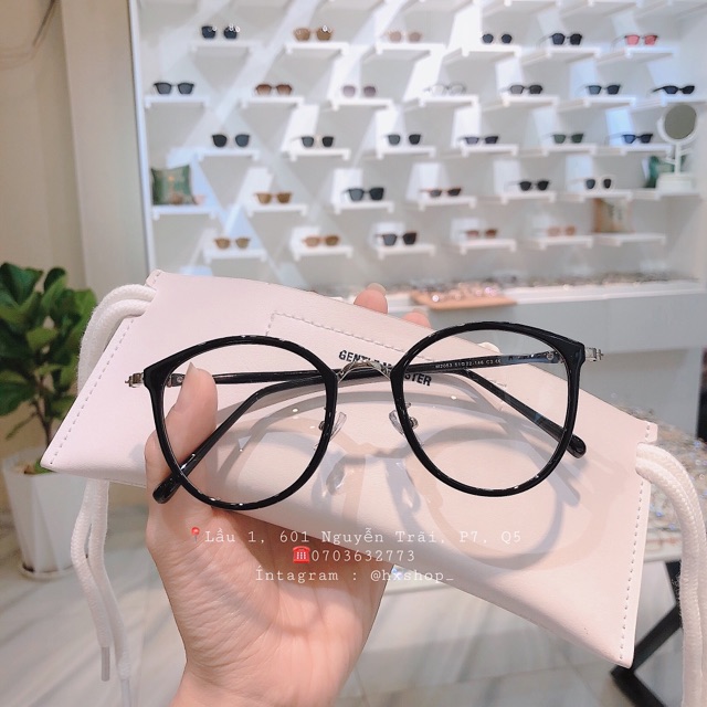 Gọng kính nhựa bầu tròn phối kim loại siêu hot titok