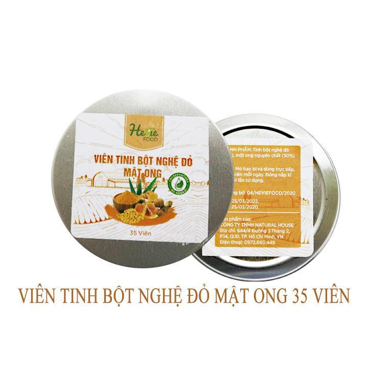 Viên tinh bột nghệ đỏ mật ong 35 viên HeVieFood