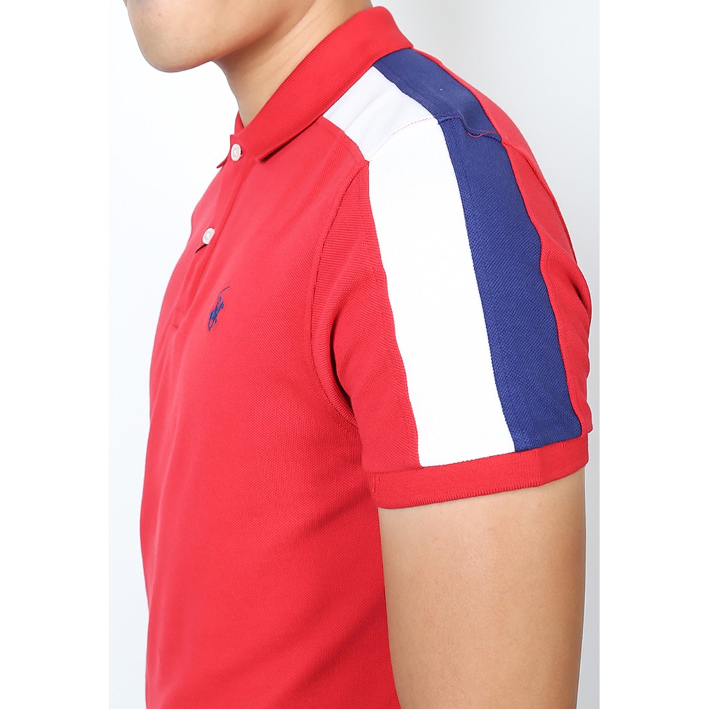 Áo thun có cổ Beverly Hills Polo Club màu đỏ đậm - MAPN0005
