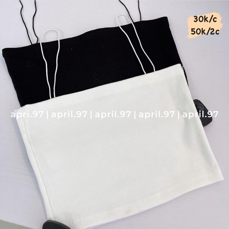 Áo 2 dây sợi bún thun gân dày dặn đẹp