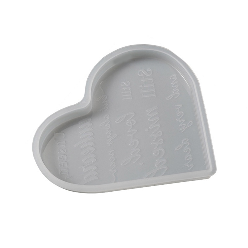 Set 1 / 4 Khuôn Silicone Làm Bảng Tên Hình Trái Tim Kỷ Niệm