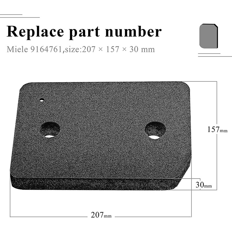 Set 2 Bộ Lọc Thay Thế Chuyên Dụng Cho Miele 9164761 Bộ Lọc Máy Sấy Khô Bằng Nhiệt Chuyên Dụng Chất Lượng Cao