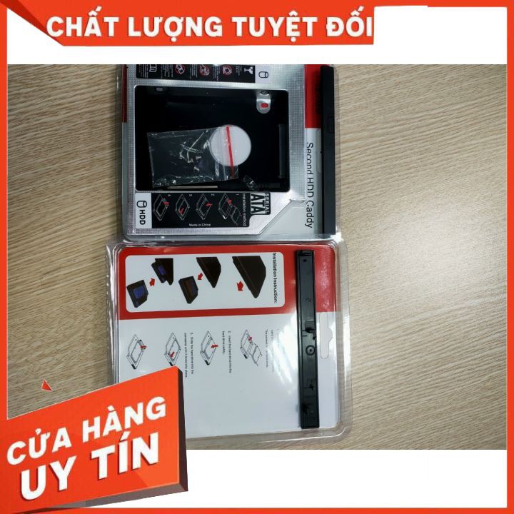 Caddy Bay Chuẩn SATA Dùng Để Lắp Thêm 1 Ổ Cứng / SSD Qua Khay CD/DVD