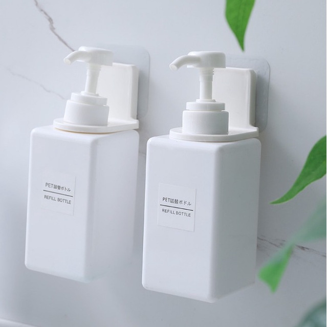 Giá giữ chai sữa tắm dán tường tự dính không để lại dấu vết không cần khoan lỗ tiện lợi