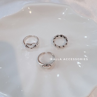 Nhẫn Nữ phủ Bạc S925 Silver Heart Freesize HALLA [Nhiều mẫu]