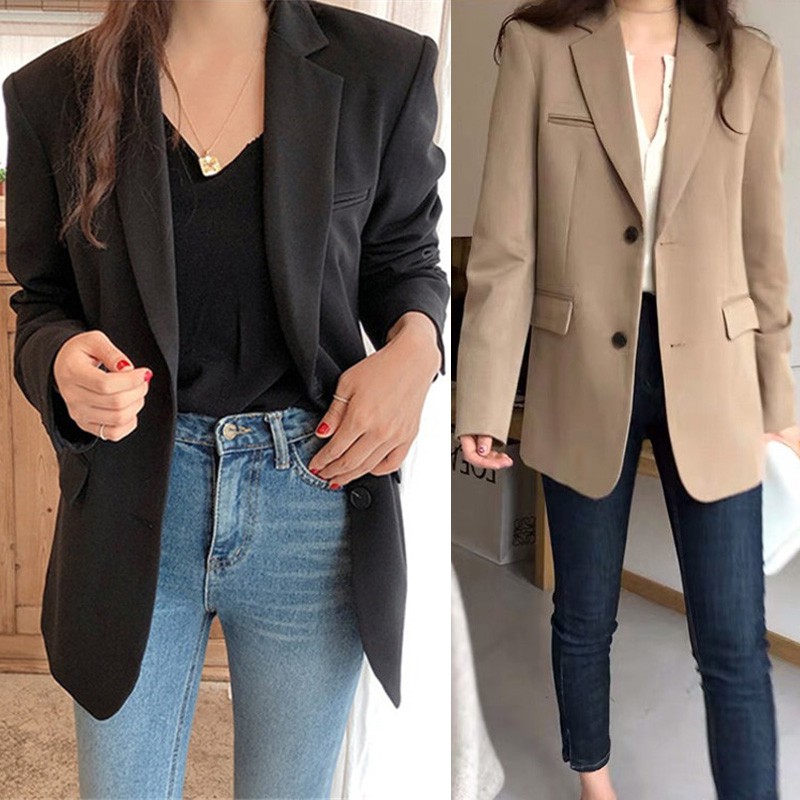 (Hàng Đẹp)Ảnh thật 6 hình cuối-Áo blazer thời trang xuân thu Hàn Quốc