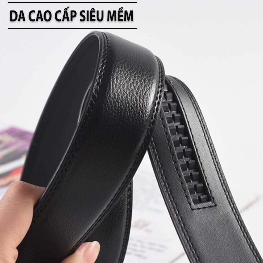 Thắt Lưng Da, Dây Nịt Nam S01 Khóa Kim Loại Tự động Cao Cấp, Bản 3,5cm, Phù Hợp Mặc Quần Âu, Thời Trang Công Sở