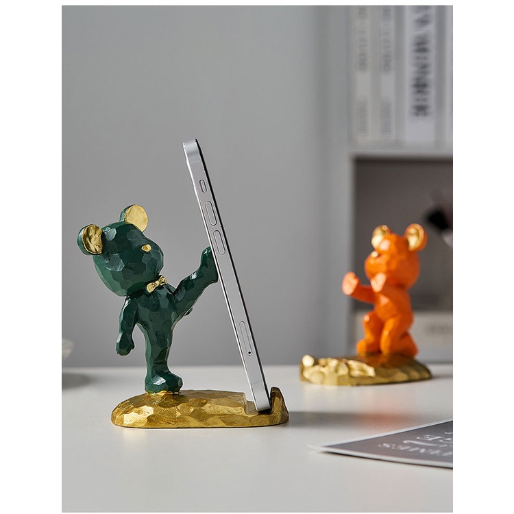 Giá đỡ điện thoại Gấu, giá đỡ điện thoại để bàn Gấu Bạo Lực dễ thương quà trang trí góc làm việc thêm sáng tạo