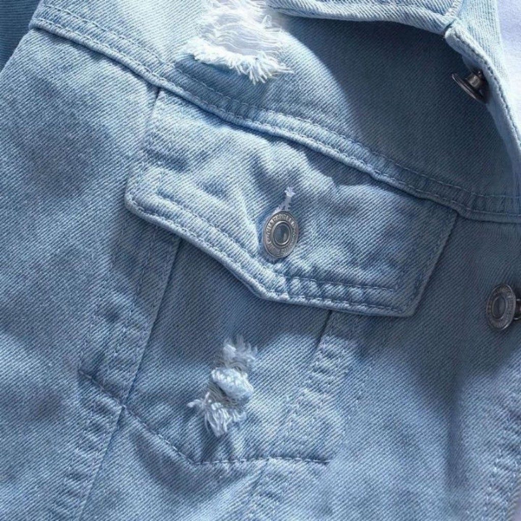 Áo Khoác Nam Vải Jean Cao Cấp Không Nhăn Không Xù Dễ Phối Đồ