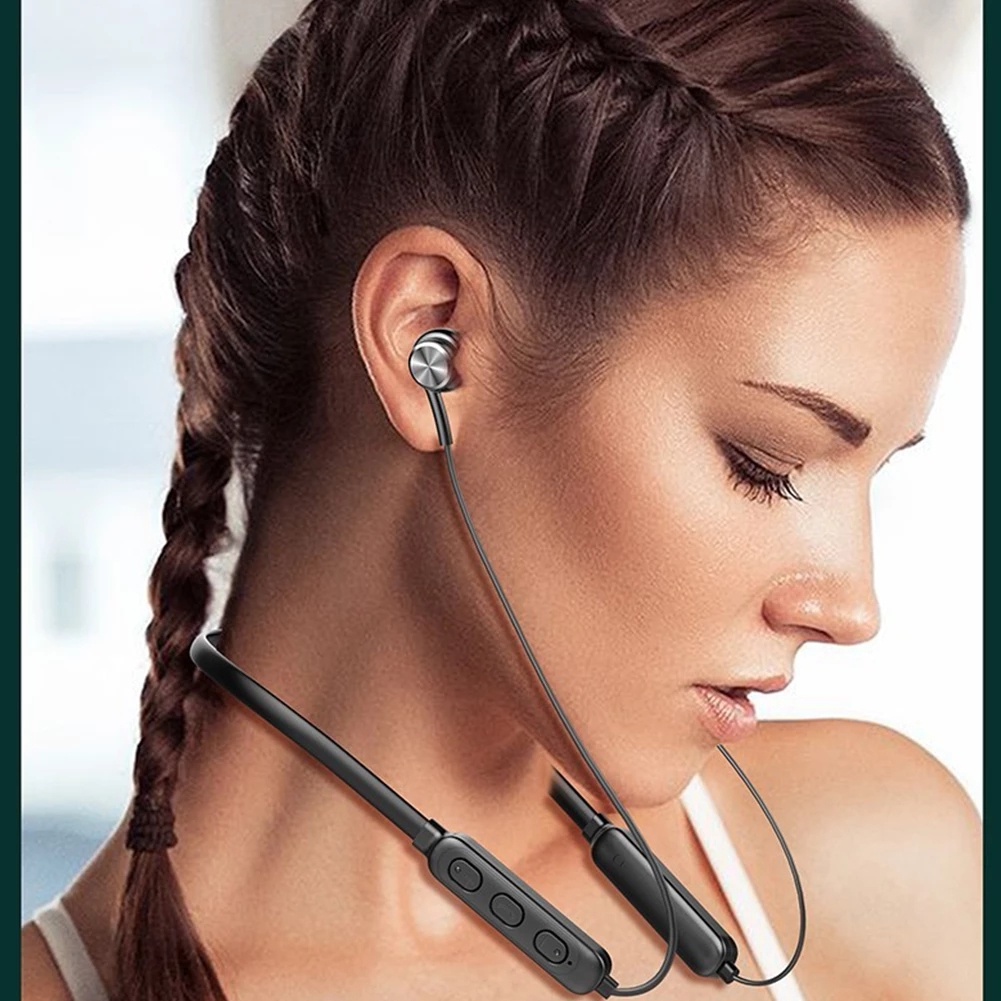 Từ Tính Không Dây Bluetooth Tai Nghe Nhạc B6 Điện Thoại Cổ Thể Thao Tai Nghe Nhét Tai Có Mic Cho iPhone Samsung Xiaomi ^ MK ^