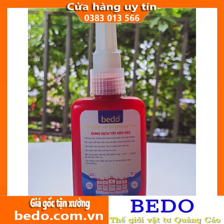 Dung dịch tẩy keo 502, tẩy được  nhiều loại keo, kể cả vết keo đã khô - 100ml