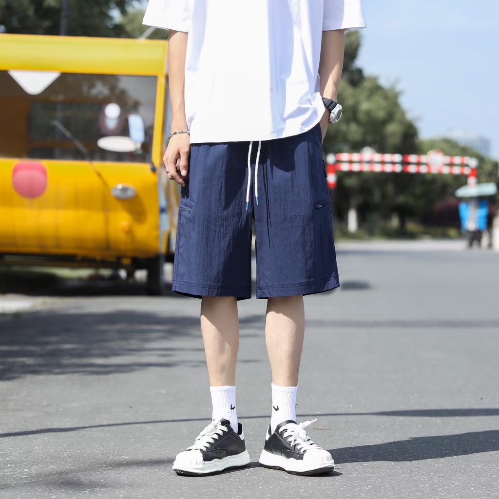 Quần Short Thể Thao Lưng Thun Ống Rộng Thoải Mái Thời Trang Cho Nam size M-2XL