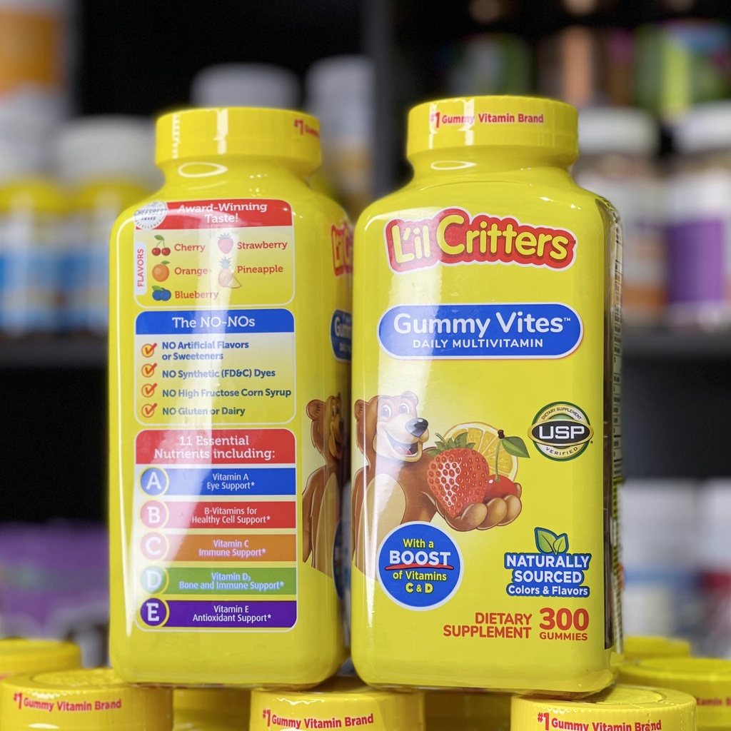 Kẹo Dẻo Bổ Sung Vitamin Gấu Lil'Critter Gummy Vites Multivitamin Complete Cho Trẻ Từ 2 Tuổi 300 Viên