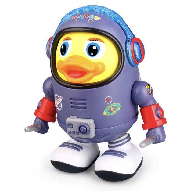 Đồ chơi vịt nhảy múa . vịt không gian phi hành gia nhảy múa theo nhạc . space Duck Dance