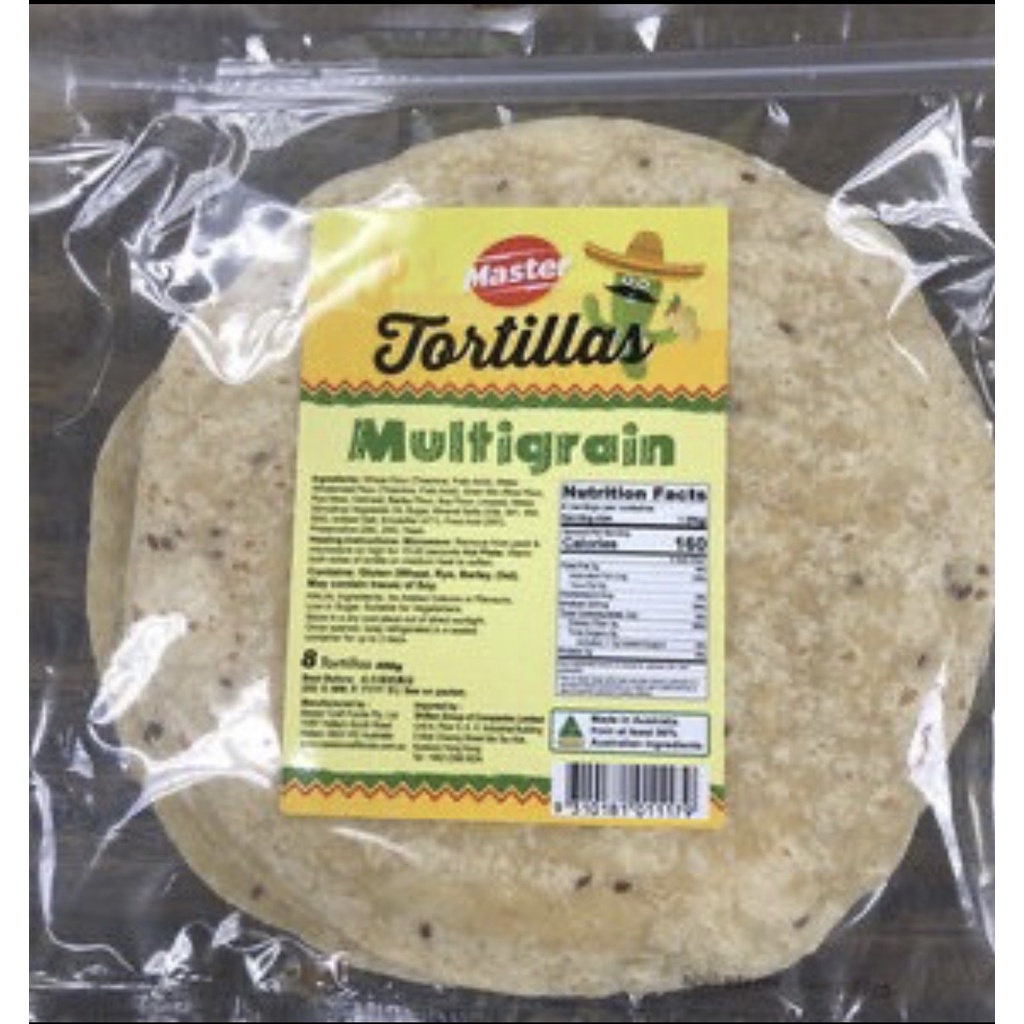 Vỏ bánh Roti Tortillas Multigrain gói 400g 8 miếng