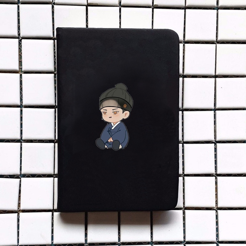 Sổ bìa da A6 in hình Dạ ký boylove anime chibi ghi chép tiện lợi