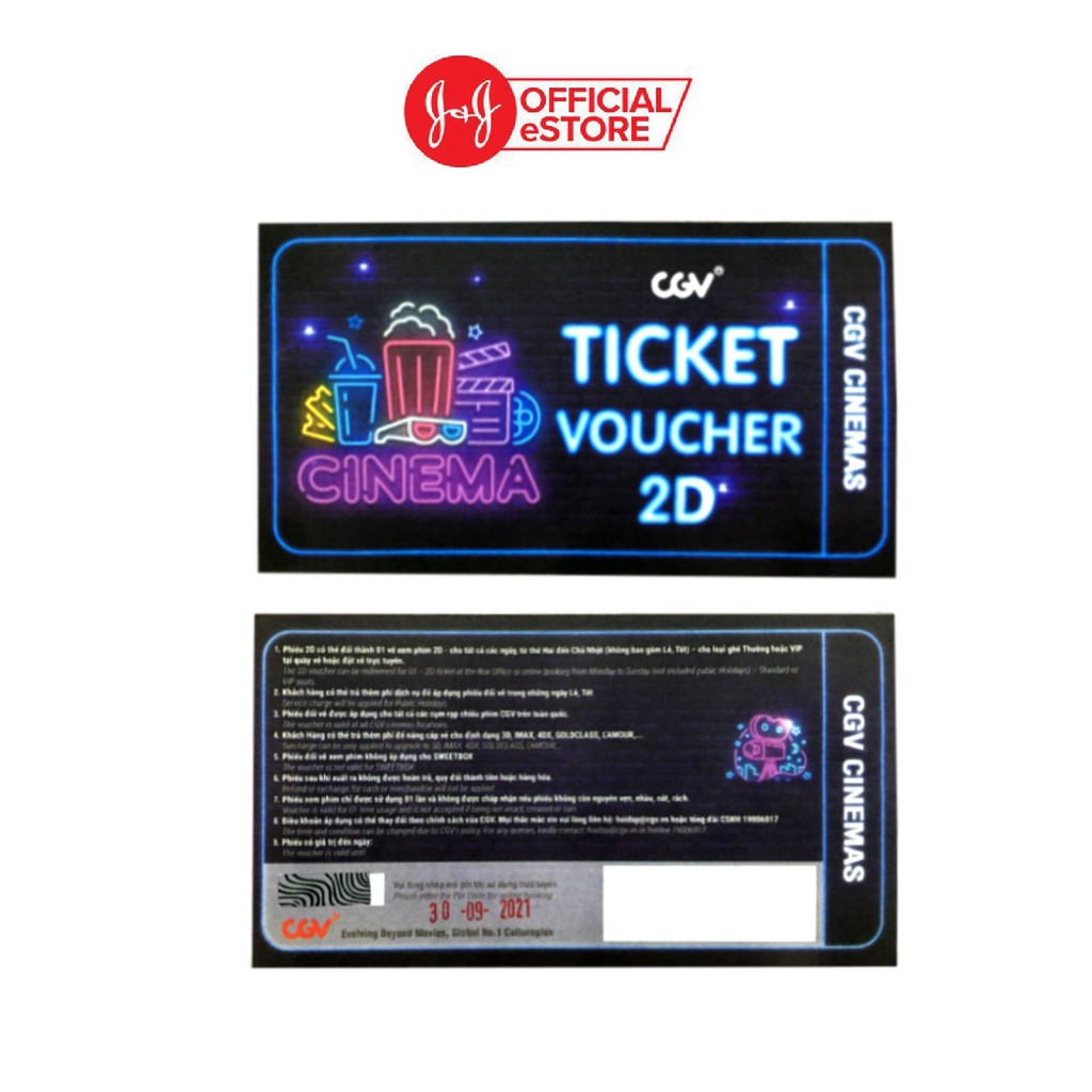 Voucher Vé Xem Phim CGV - 200100114