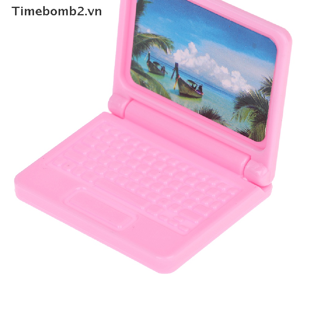 Bộ 2 Máy Tính mini Tỉ Lệ 1: 12 Xinh Xắn Dành Cho Búp Bê