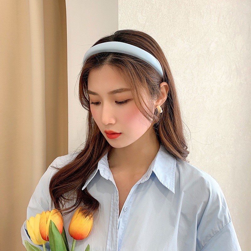 Cài tóc mềm mại kế đơn giản thời trang phong cách Hàn Quốc