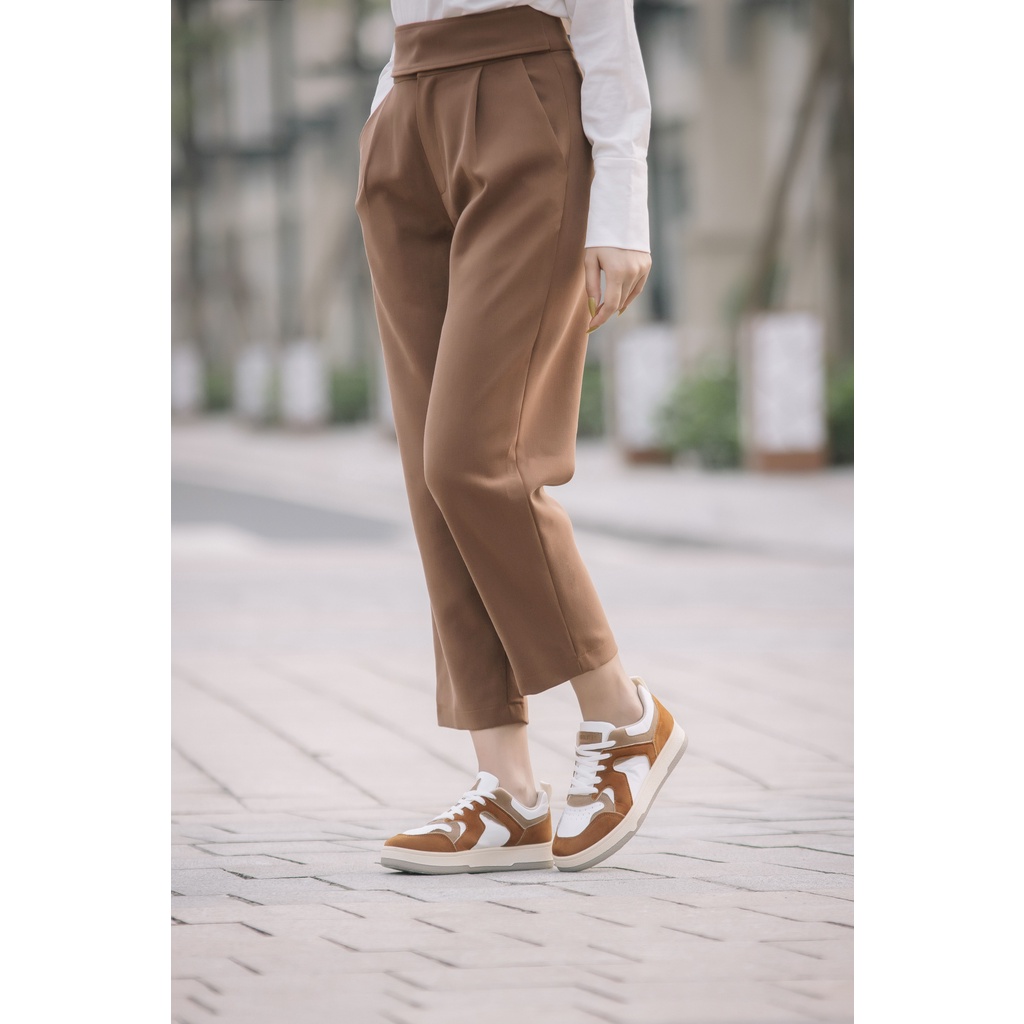 Giày thể thao nữ sneaker gót bệt phối màu 3 phân HAPAS - GSK3109