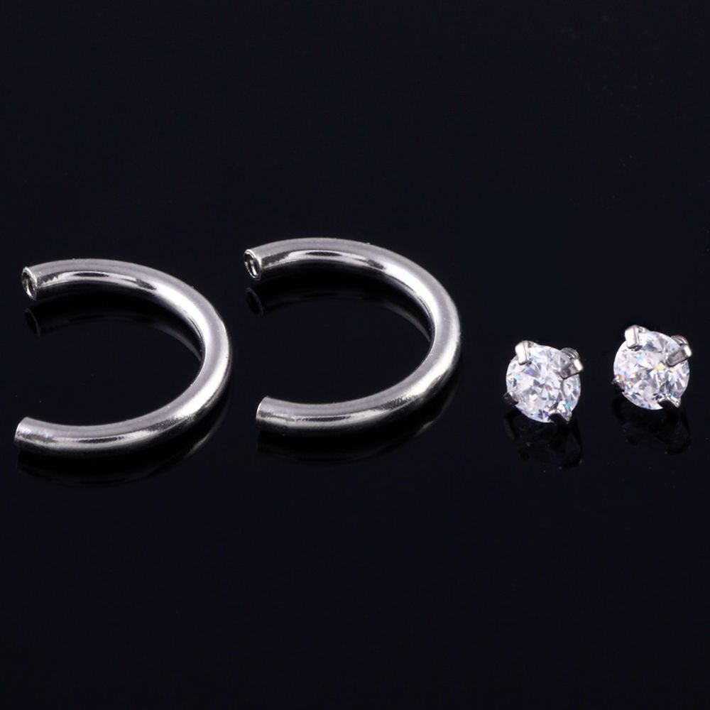 Khuyên tai xỏ mũi/tai/lông mày bằng thép không gỉ phong cách sành điệu