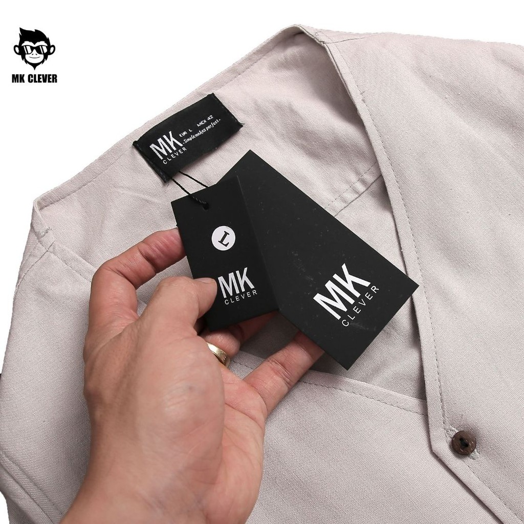 [BST MỚI HÈ 2021]Bộ quần áo nam cổ V MK CLEVER, chất liệu linen co giãn nhẹ, thấm hút mồ hôi | BigBuy360 - bigbuy360.vn