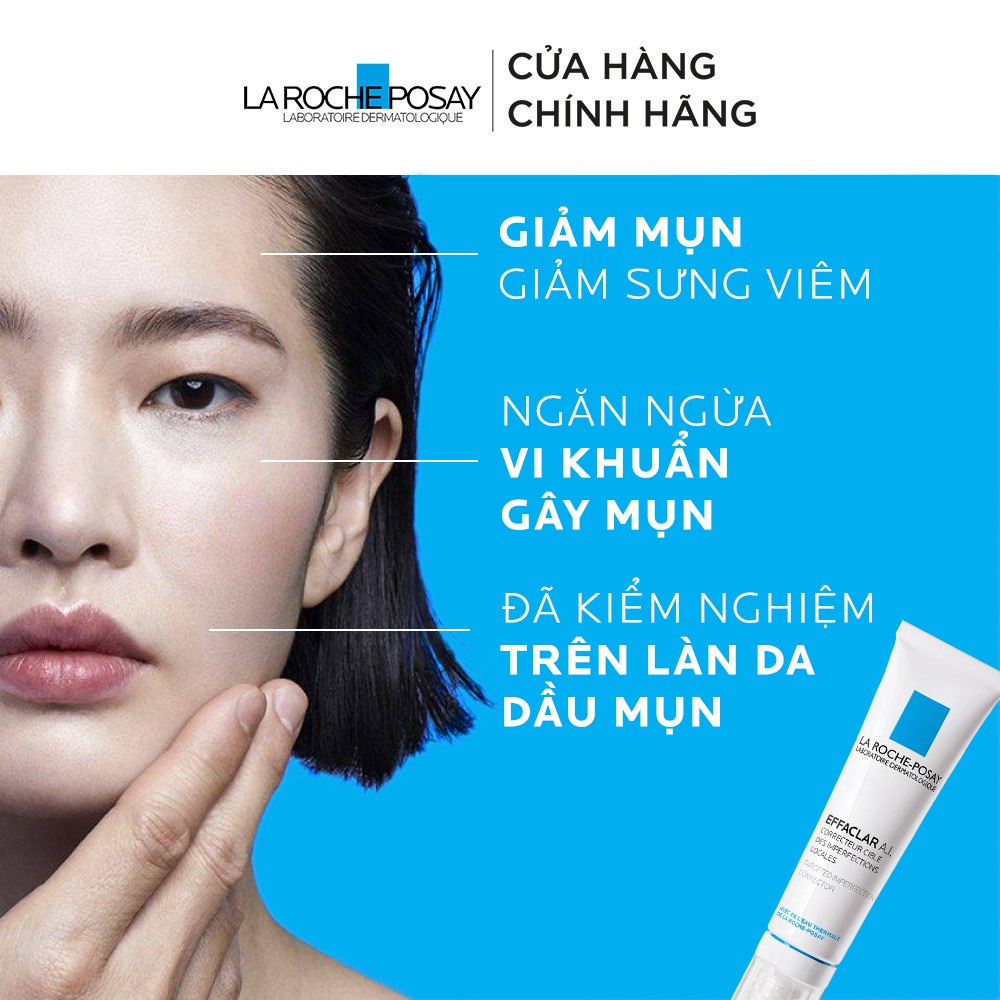 Kem giảm mụn chuyên biệt La Roche-Posay Effaclar A.I. 15ml