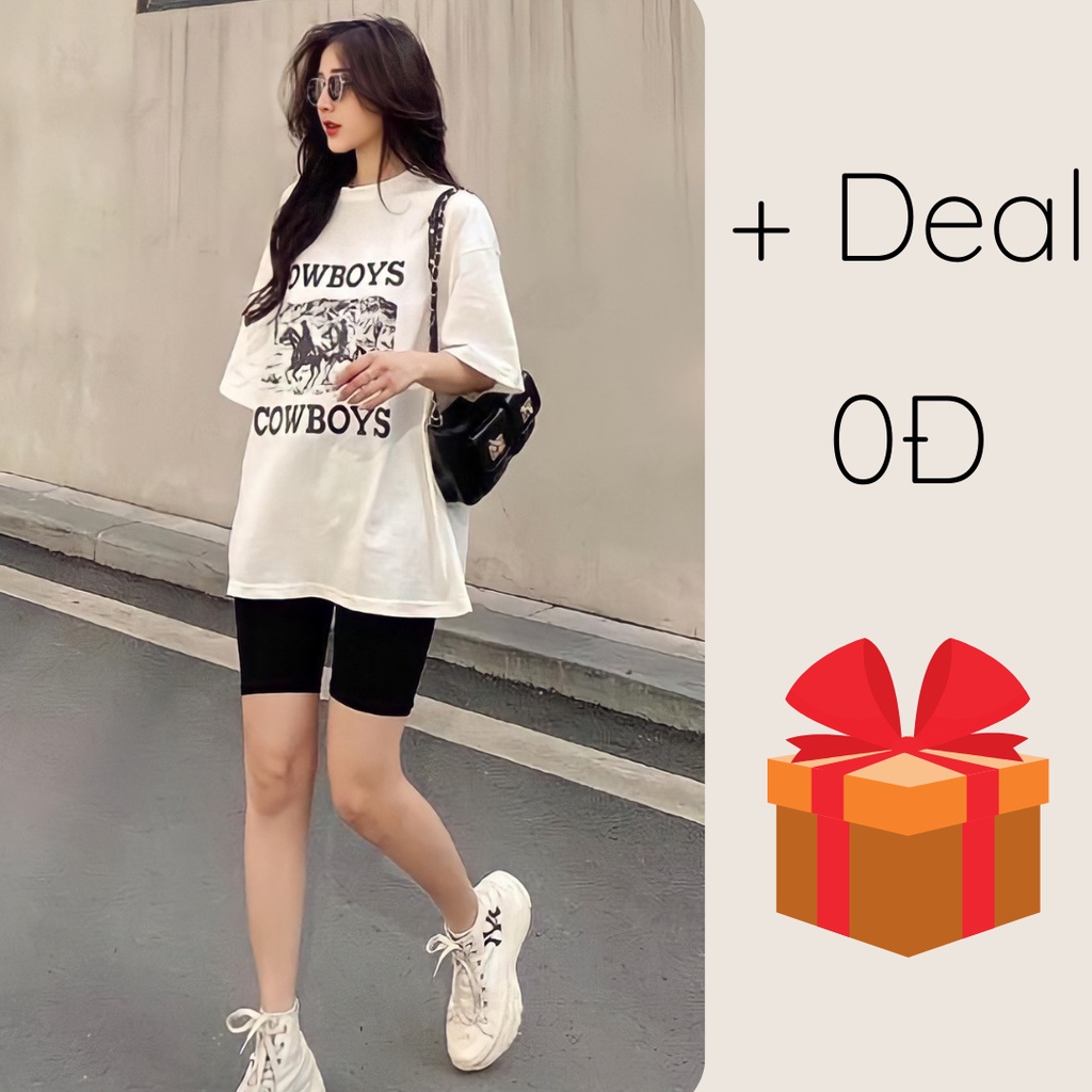 - 𝐒𝐄𝐓 𝐁𝐈𝐊𝐄𝐑  -  Set thể thao áo thun Cowboy và quần Biker