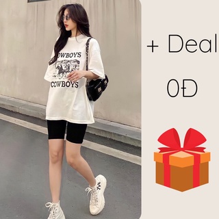 - 𝐒𝐄𝐓 𝐁𝐈𝐊𝐄𝐑 - Set thể thao áo thun Cowboy và quần Biker