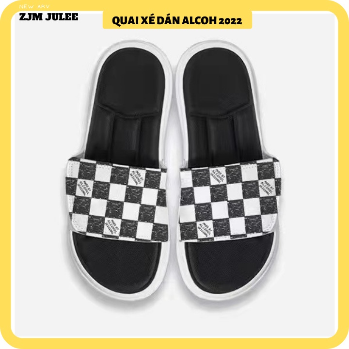 Dép quai ngang nam nữ ALCOH siêu nhẹ quai xé dán - Dép ulzzang đôi nam nữ 2022
