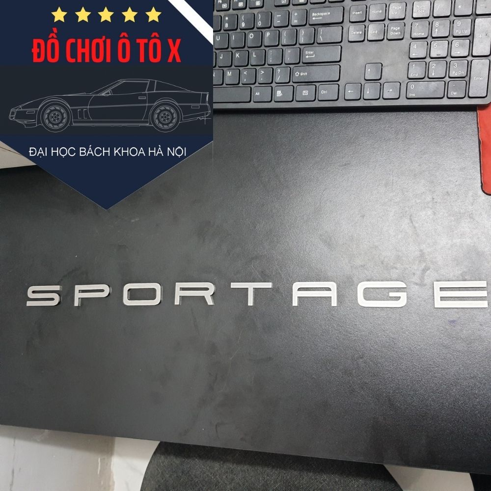 Chữ SPORTAGE phong cách porsche keo dám siêu chắc HÀNG CAO CẤP