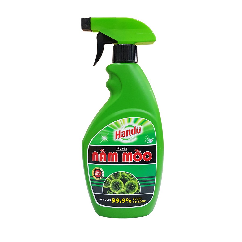 Tẩy vết nấm mốc trên vải vóc, quần áo, đồ dùng Hando 500ml