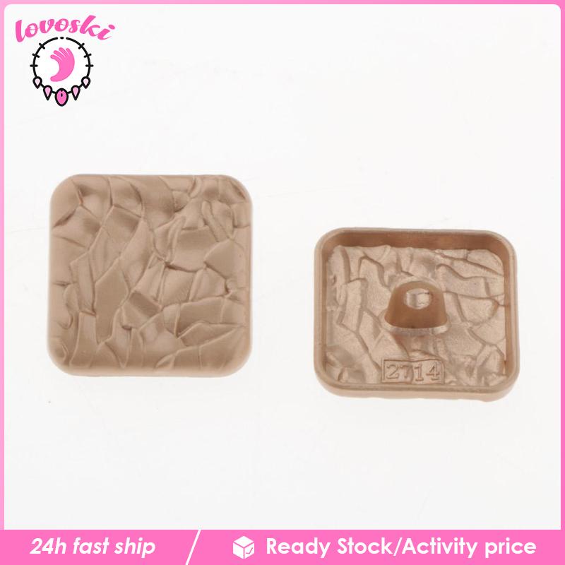 Set 10 Nút Vuông Màu Vàng Kim 2x2cm Chuyên Dụng May Vá Túi Xách / Mũ