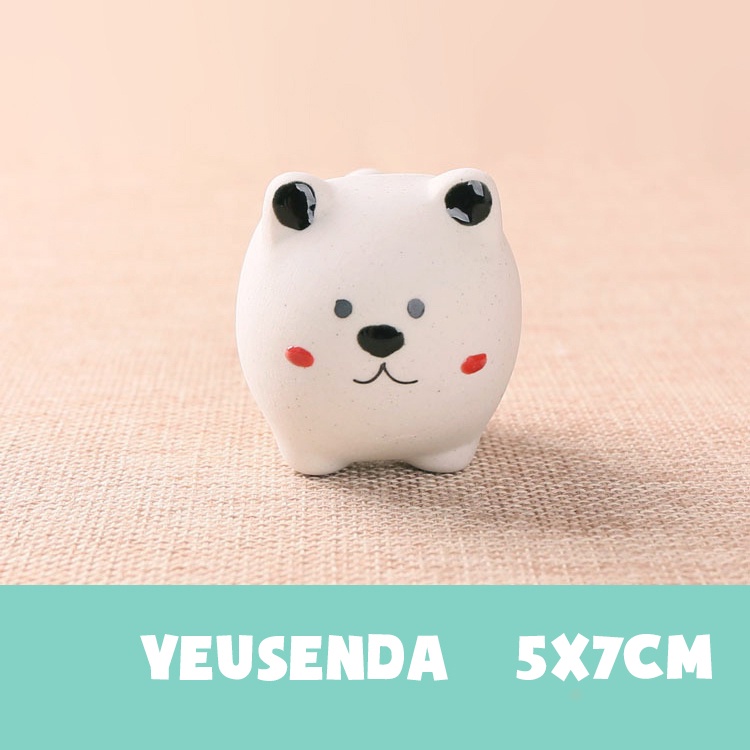 Chậu sen đá mini 5x7cm Gấu con dễ thương