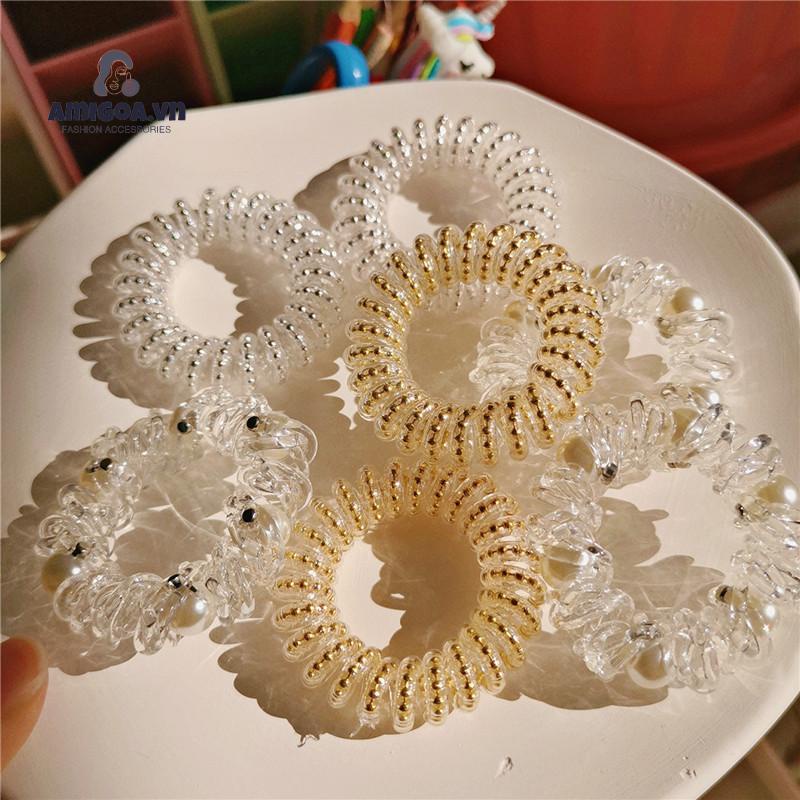 Dây Cột Tóc Không Đường May Thiết Kế Đơn Giản Xinh Xắn