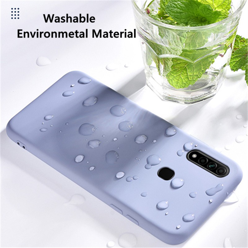 OPPO A95 A76 A96 A77 A55 A54 A74 A94 A31 A53 A15s A94 A15 A12 A5s A52 A92 A72 Ốp điện thoại chống sốc bằng silicon lỏng sang trọng dành cho