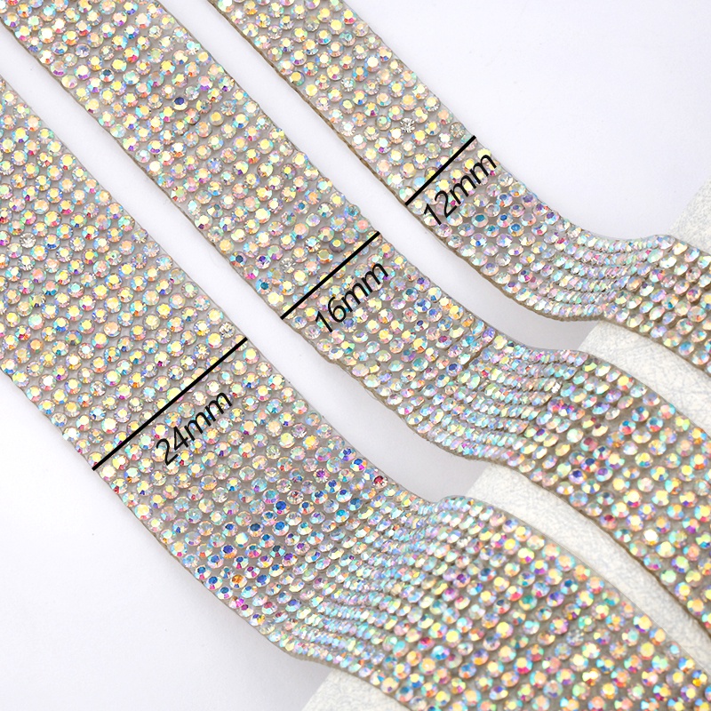 Cuộn Dây Ruy Băng Đính Đá Dùng Trang Trí 1 Yard 6 / 8 / 12