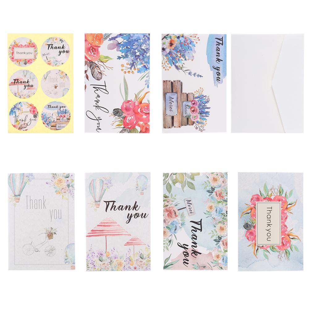 LEISURE Set 6 Tấm Thiệp In Chữ &quot;Thank You&quot;