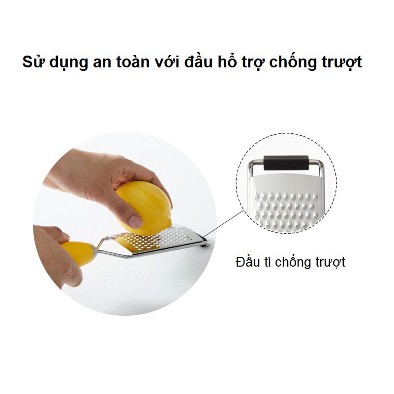 Dụng cụ bào, mài, đánh vẩy cá đa năng Lock&amp;Lock lưỡi bào thép không gỉ tay cầm silicone LOL127