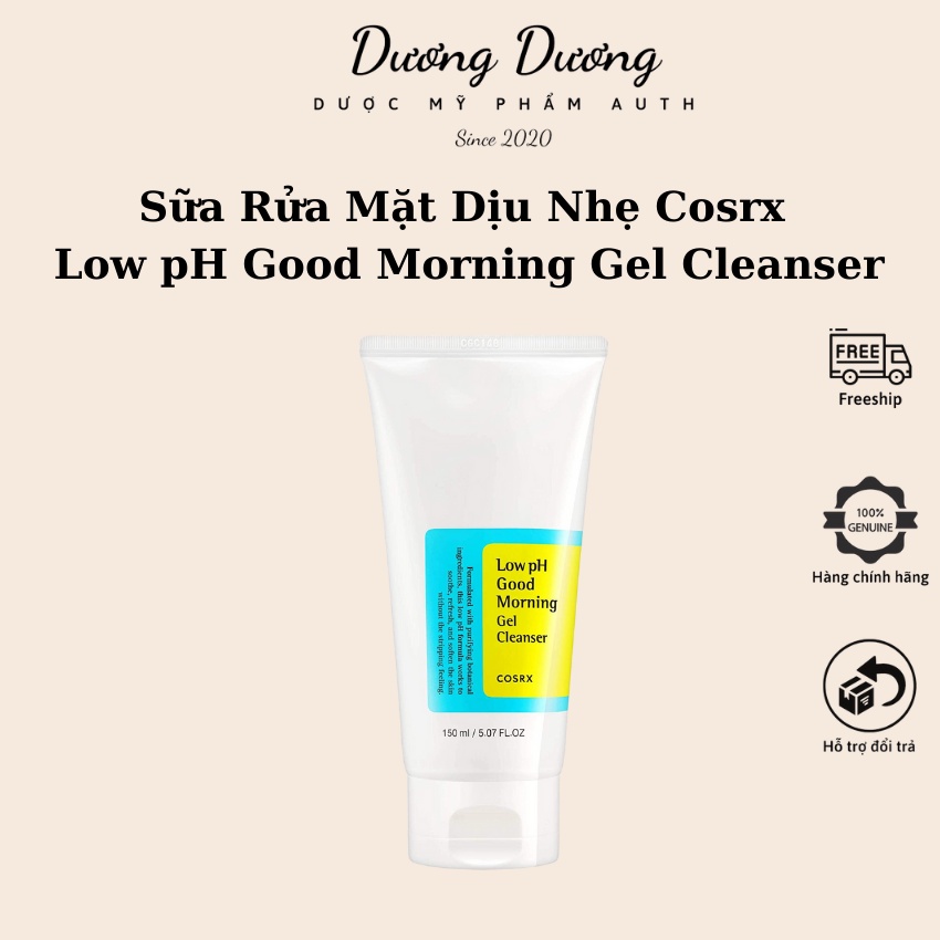 Sữa rửa mặt Cosrx Low pH Good Morning Gel Cleanser dịu nhẹ, sạch mụn 150ml