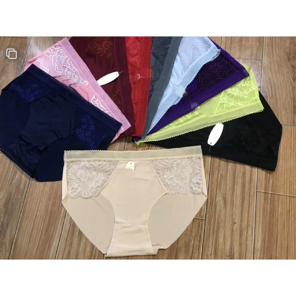 [SALE 1 NGÀY DUY NHẤT combo 10 quần lót nữ đúc su pha ren xuất nhật