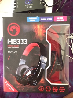HEADPHONE MARVO (H8333)( ĐEN ĐỎ)