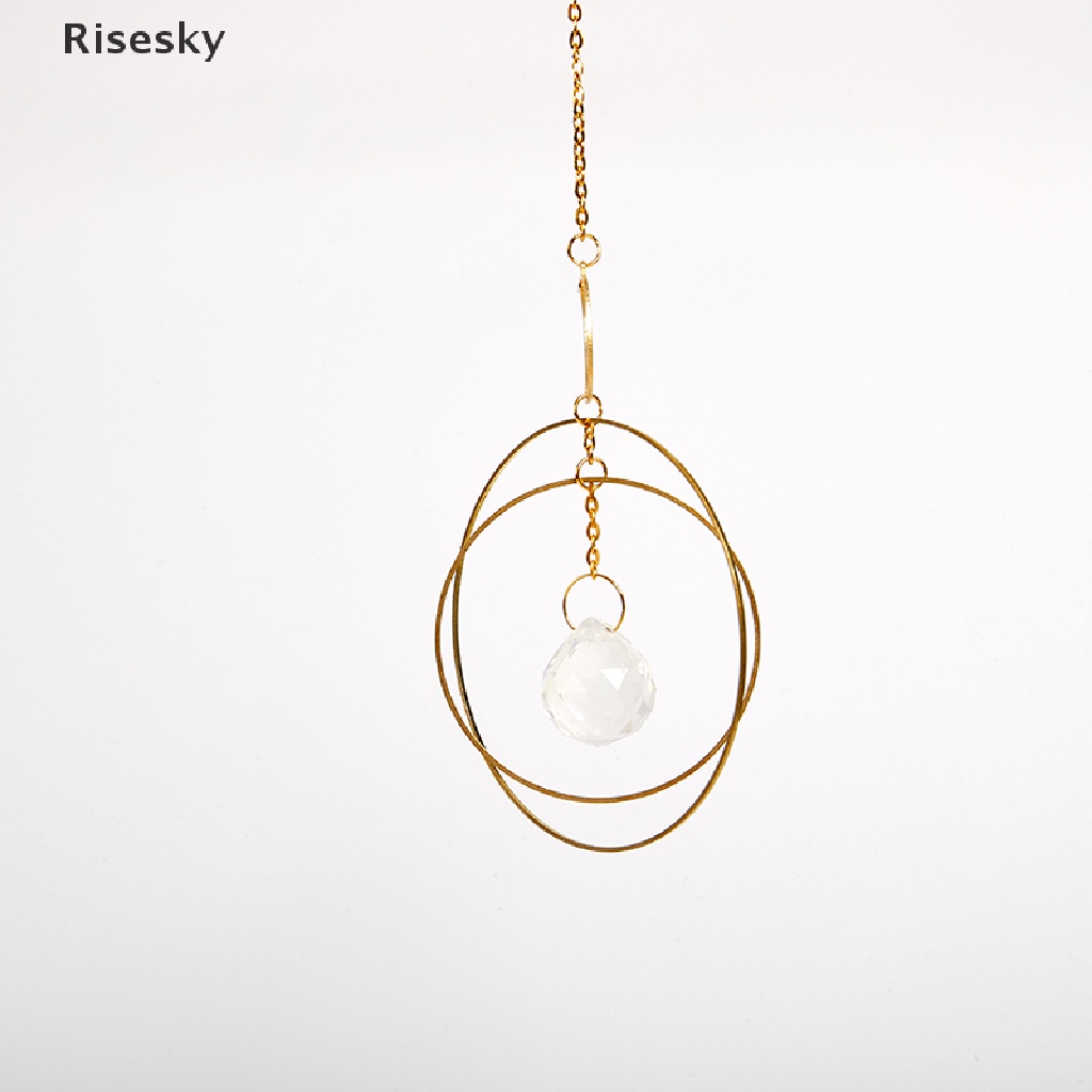 [Risesky] Mặt Trăng Và Vòng Nguyệt Quế Pha Lê Cầu Vồng Treo Lăng Kính