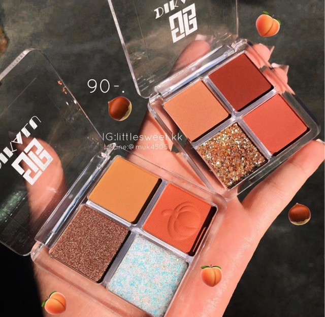 (Hàng Mới Về) Bảng Phấn Mắt Dikalu 4 Màu Tông Bí Ngô Đỏ Rượu Vang | BigBuy360 - bigbuy360.vn