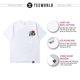 Áo thun Teeworld Dúi Logo Trắng Đen Unisex