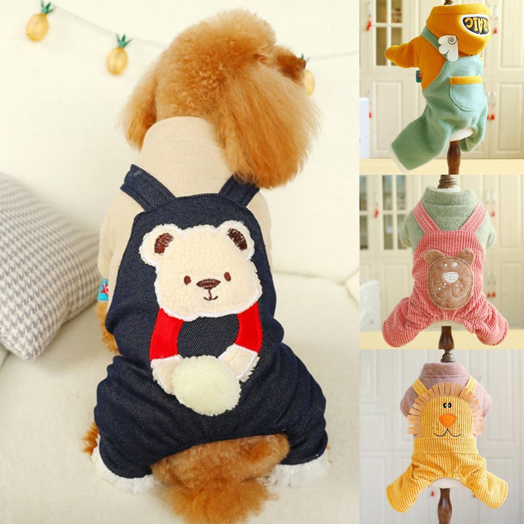 Áo liền quần trang phục kiểu dáng hoạt hình dễ thương thời trang cho thú cưng