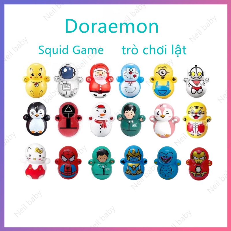 【Neil Baby】đồ cute búp bê lật đật đồ Chơi Lật Đật mini Hình Minion/Người Tuyết/Phi Hành Gia/Người Tuyết Dễ Thương Dành Cho Bé